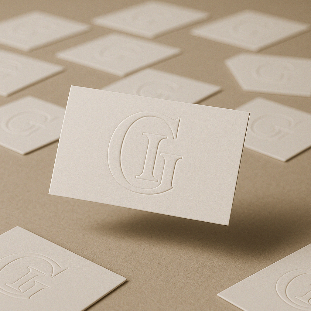 浮雕商务名片字母组合