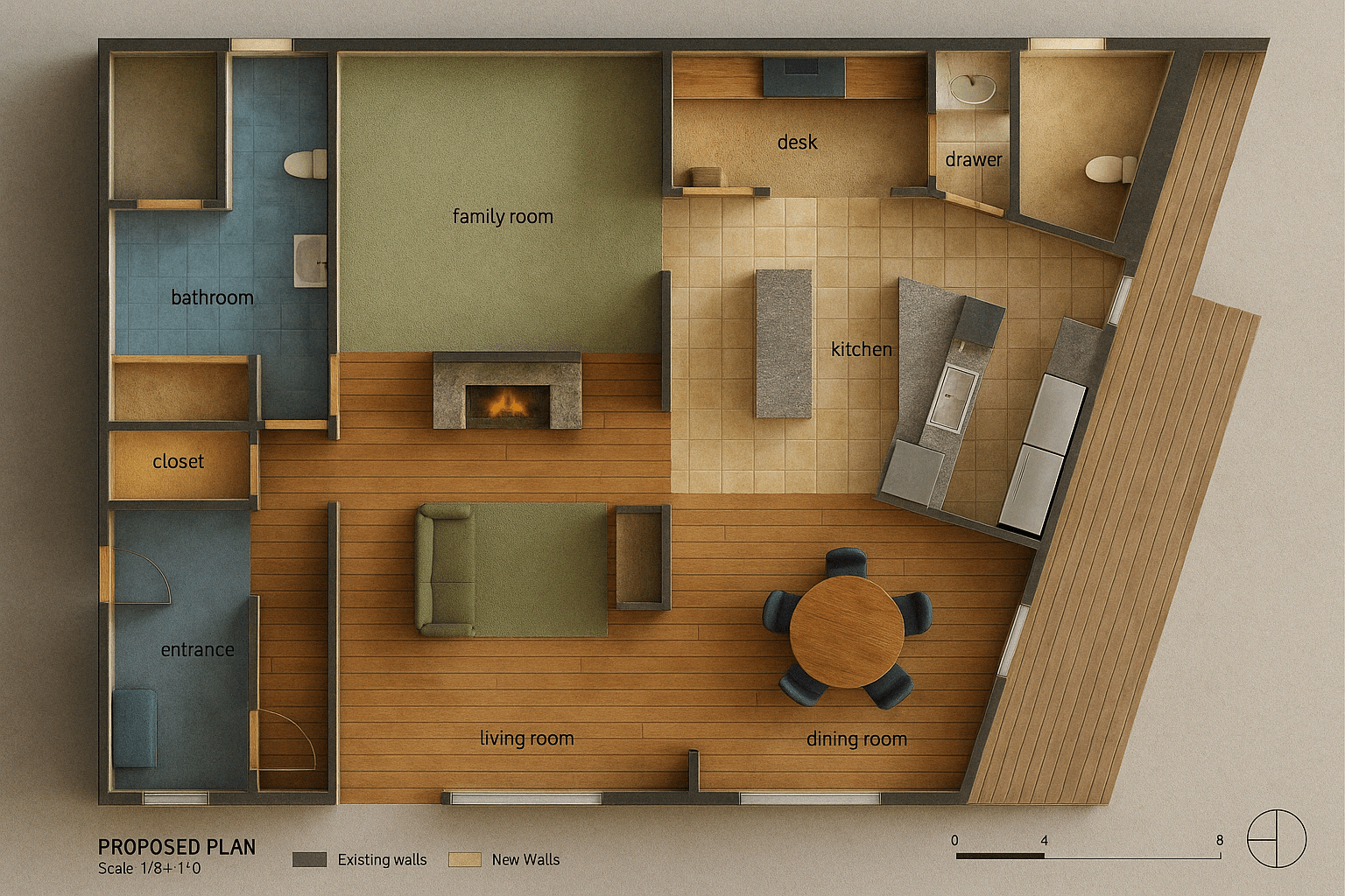 平面图到 3D 渲染