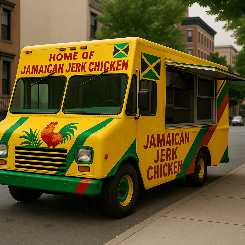 jamaican jerk chicken 餐车品牌化