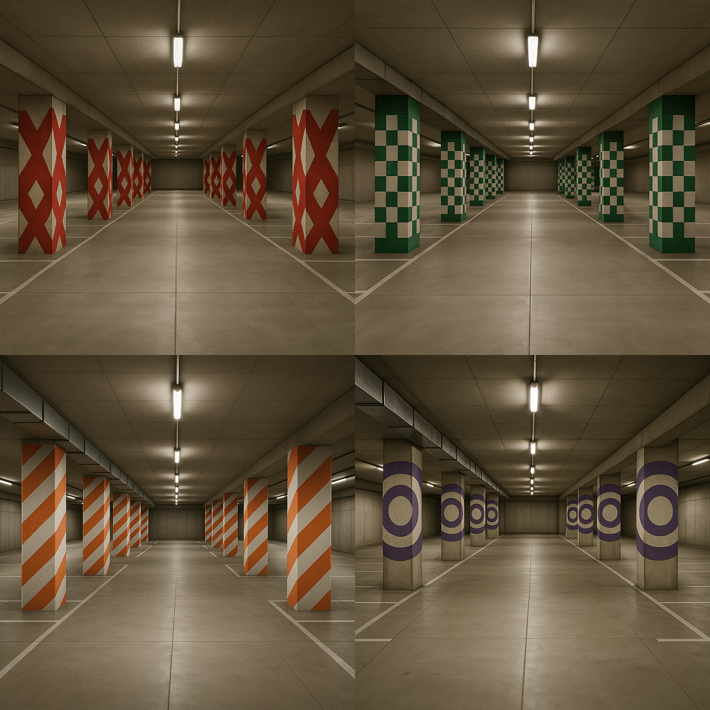 停车场立柱图案应用