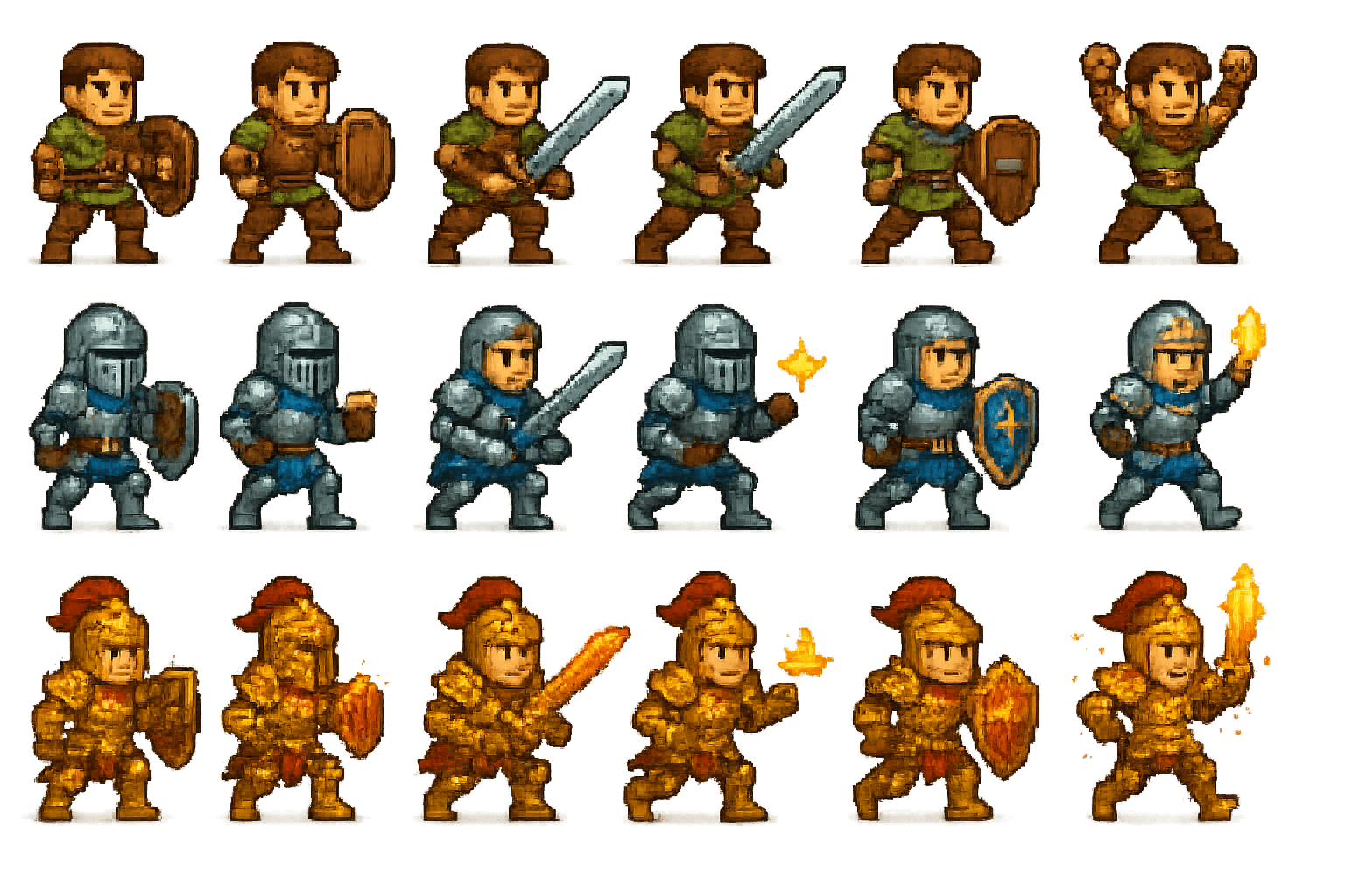 游戏角色精灵表